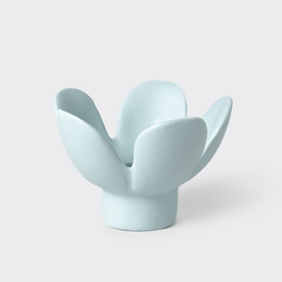 Candle Holder Flower blue