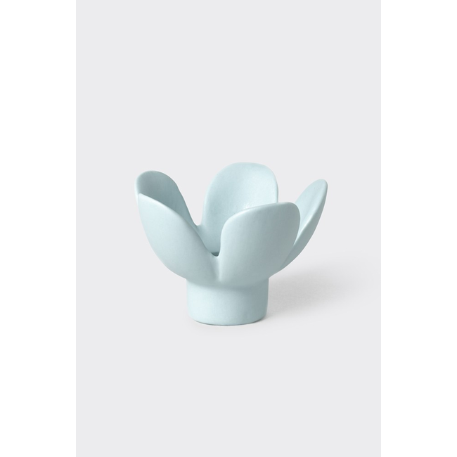 Candle Holder Flower blue
