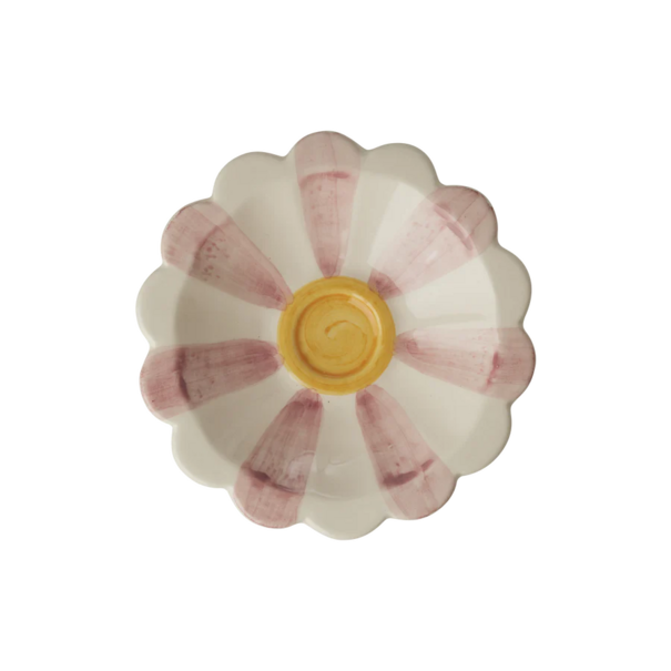 Rice Ceramic flower dipping bowl - Pink