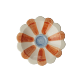 Ceramic flower dipping bowl - Orange