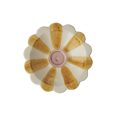 Ceramic flower dipping bowl - Yellow