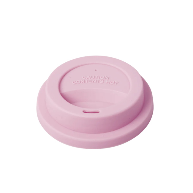 Rice Silicone lid for tall cups - Soft Pink