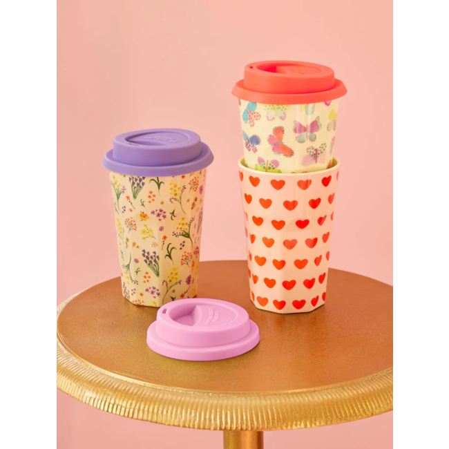Silicone lid for tall cups - Coral