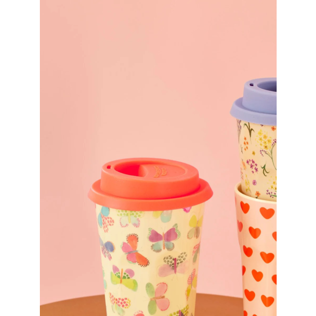 Silicone lid for tall cups - Coral