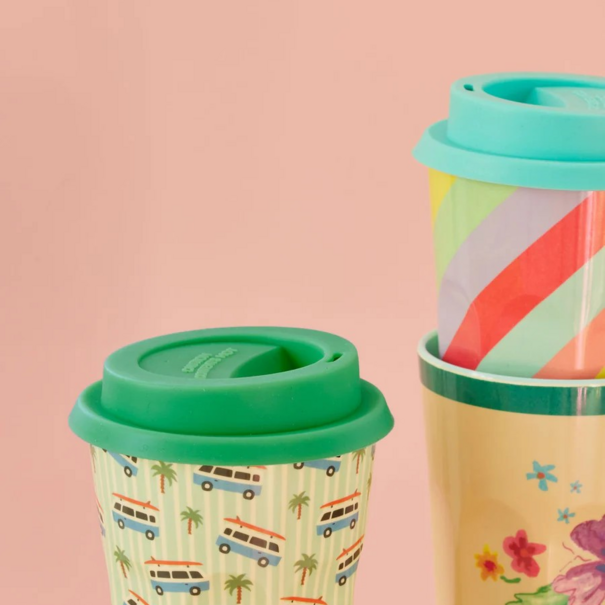 Rice Silicone lid for tall cups - Green