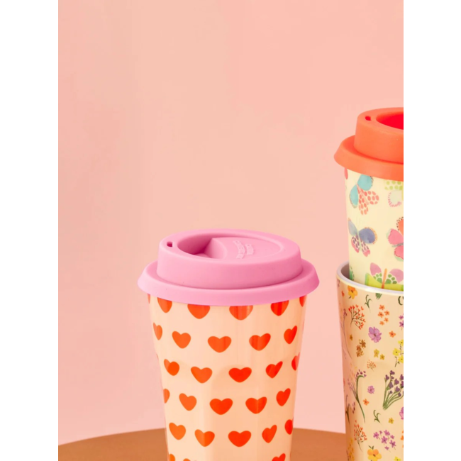 Silicone lid for tall cups - Soft Pink