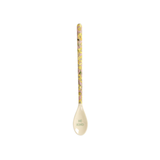 Rice Melamine Latte Spoon - Soft Pink - Daffodils Print