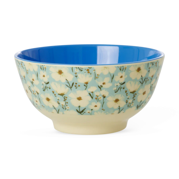 Rice Melamine Bowl with Summer Bloom Print
