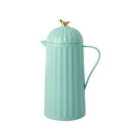 Thermo in Dark Mint with Gold Bird on Lid