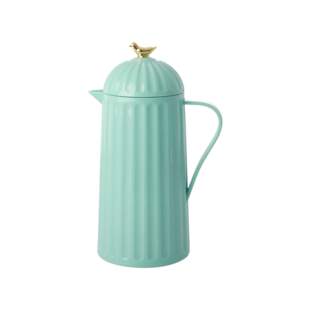 Thermo in Dark Mint with Gold Bird on Lid
