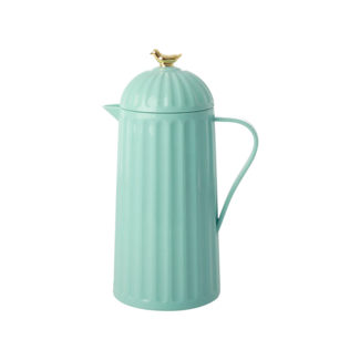Rice Thermo in Dark Mint with Gold Bird on Lid
