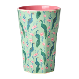 Melamine Cup with Peacock Power Print