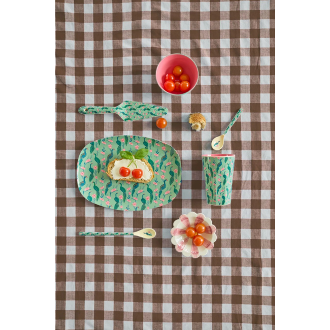 Melamine Rectangular Plate with Peacock  Power Print