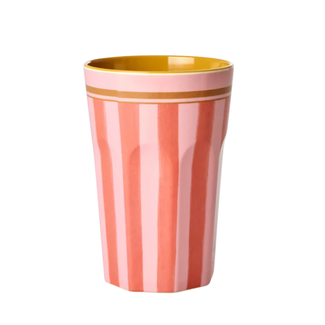 Rice Melamine Cup with Organic Stripes Print