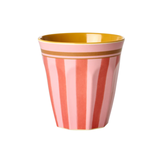 Rice Melamine Cup with Organic Stripes Print