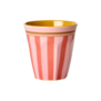 Melamine Cup with Organic Stripes Print