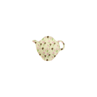 Rice Melamine Tea Bag Plate - Hacienda Flower Print