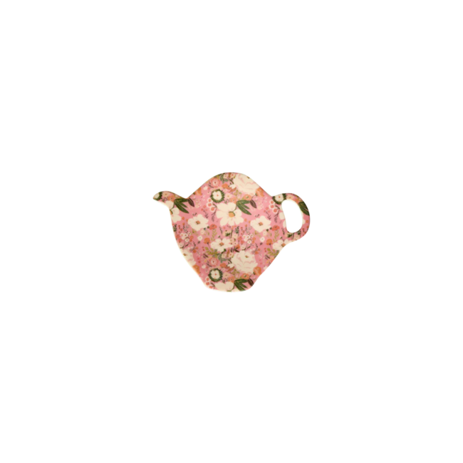Melamine Tea Bag Plate - Alisson Flower Print