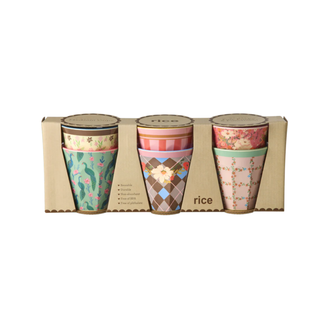 Rice Melamine Cups with All You Need is Love  and... Prints