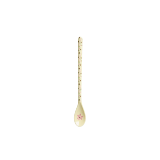 Rice Melamine Latte Spoon - Crème - Hacienda Flower Print