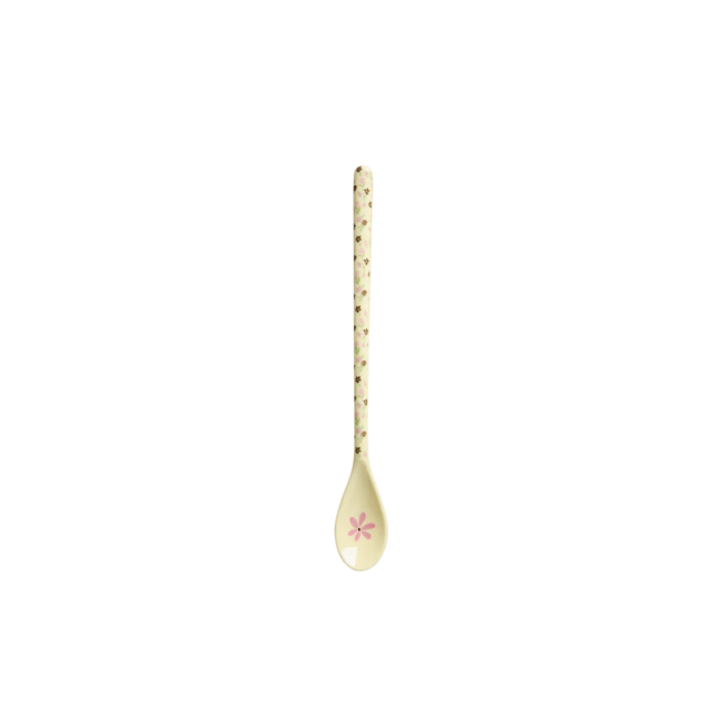 Melamine Latte Spoon - Crème - Hacienda Flower Print