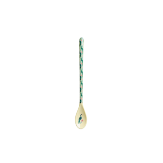 Rice Melamine Latte Spoon - Green - Peacock Power Print
