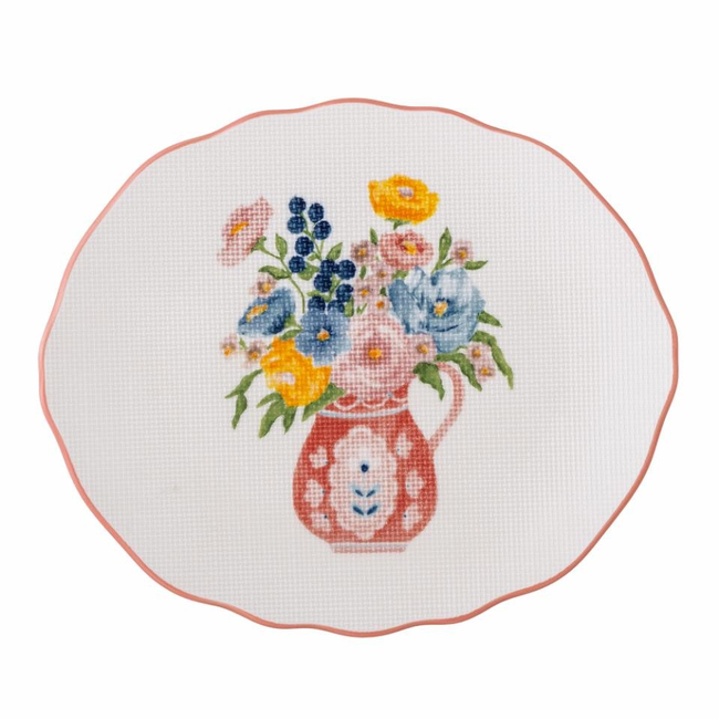 Dorothy Plate, Rose, Stoneware