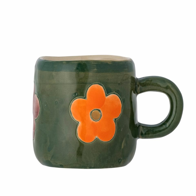 Addy Cup, Green, Stoneware