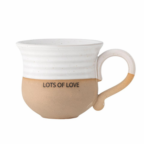 Bloomingville Claire Cup, White, Stoneware Lots of love