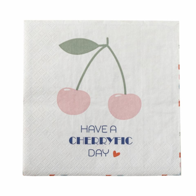 Cherry Napkin, Rose, Mix, Paper