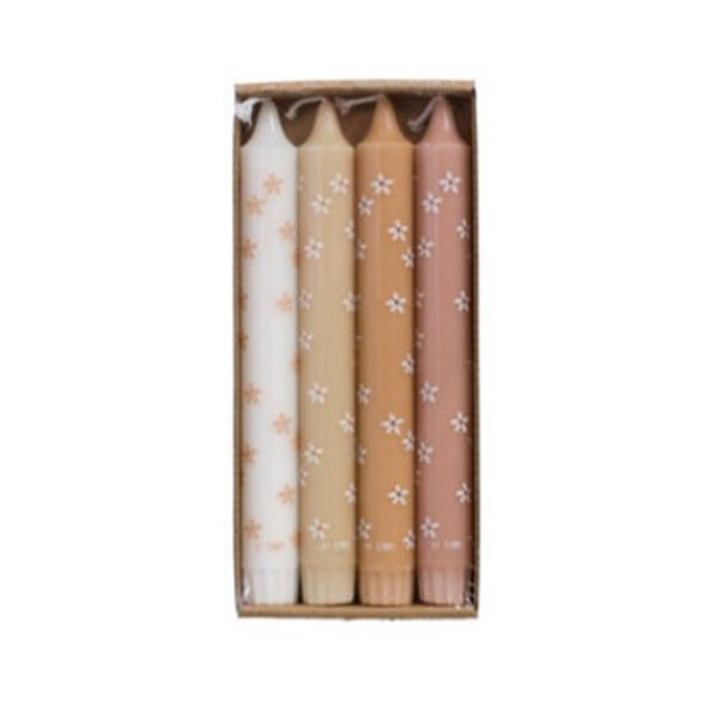 Rustik Lys Stearine dinnercandle By Kimmi - Flower Spring