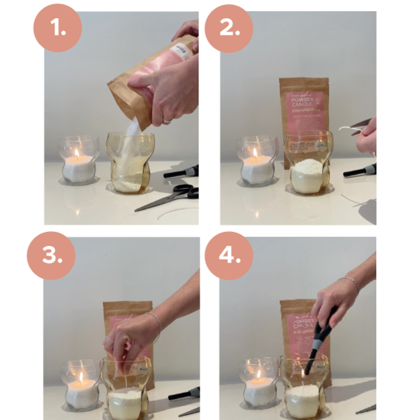 Rustik Lys Powder candle - Make your own candle! - White