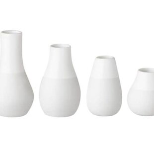 Mini pastel vases - set of 4 white