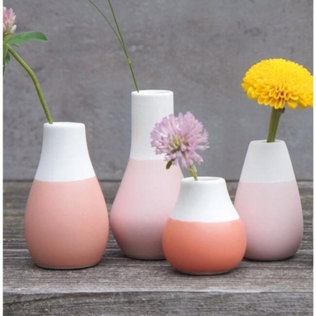 Mini pastel vases - set of 4 pink