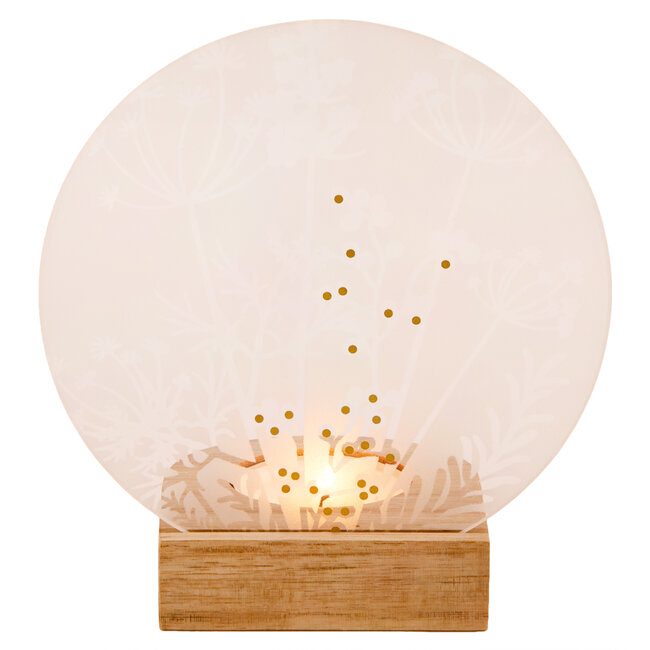 Glass poetry tealight