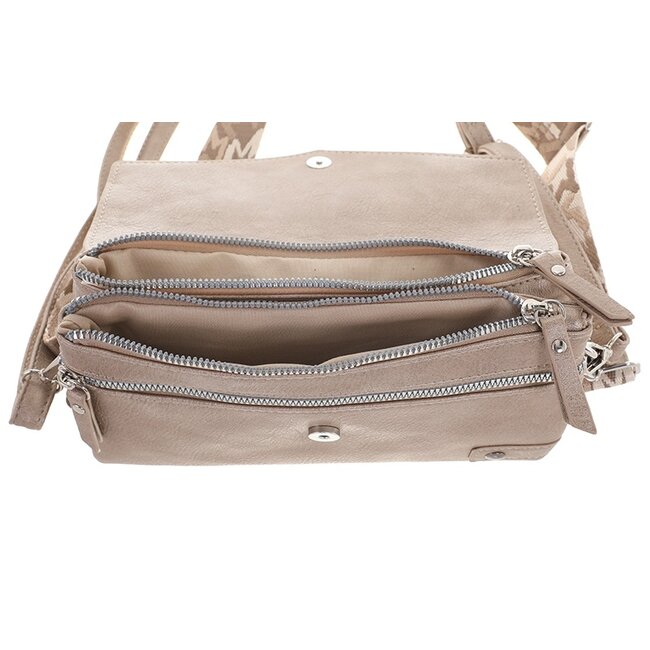 Classic champagne crossbody en schoudertasje Stanfield