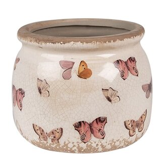 Clayre & Eef Bloempot Vlinder 12x10 cm