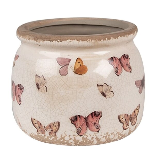 Clayre & Eef Bloempot Vlinder 12x10 cm
