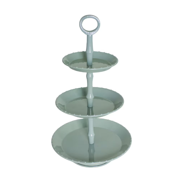 Strömshaga 3 Tier Cake Stand Green