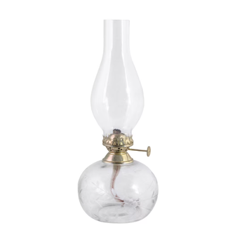 Strömshaga Kerosene Lamp Oval Leaf Brass