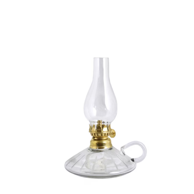 Strömshaga Kerosene Lamp Etched Stripe w. Handle
