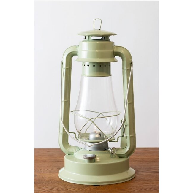 Hurricane Lantern Light Green Large