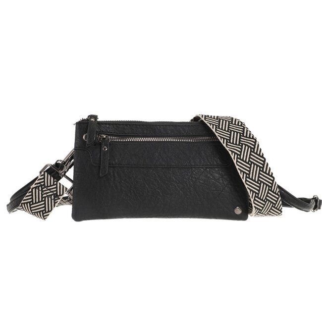 Black schoudertasje San Leo