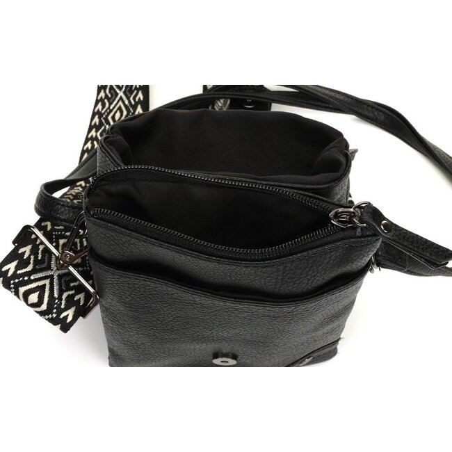 Black telefoon- en schoudertasje Kansas