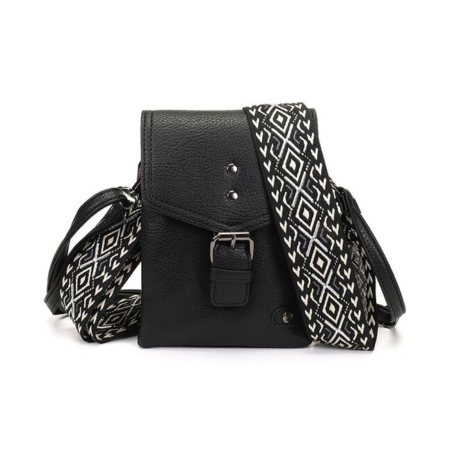 Black telefoon- en schoudertasje Kansas