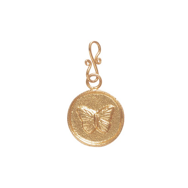 A beautiful story Butterfly Vintage Coin Charm