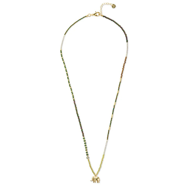 Adventurous Labradorite Garnet Necklace