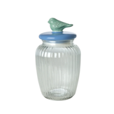 Glass Jar with Bird Large