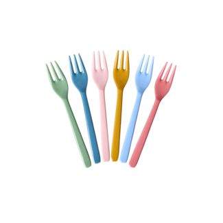 Rice Melamine Cake Forks set of 6
