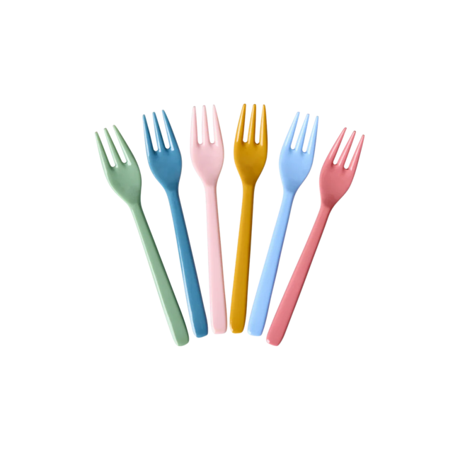 Rice Melamine Cake Forks set of 6